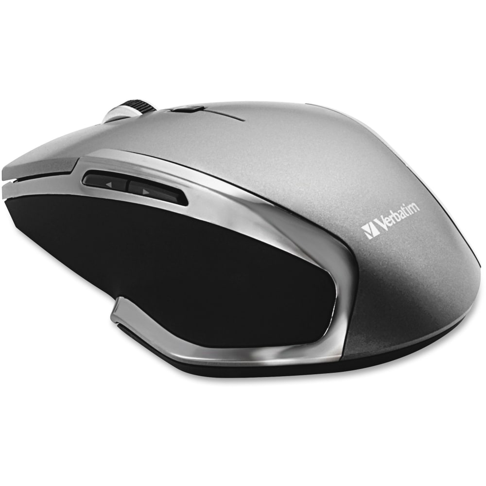 Verbatim Wireless USB Notebook 6-Button Deluxe Blue LED Mouse, Graphite MPN:98621