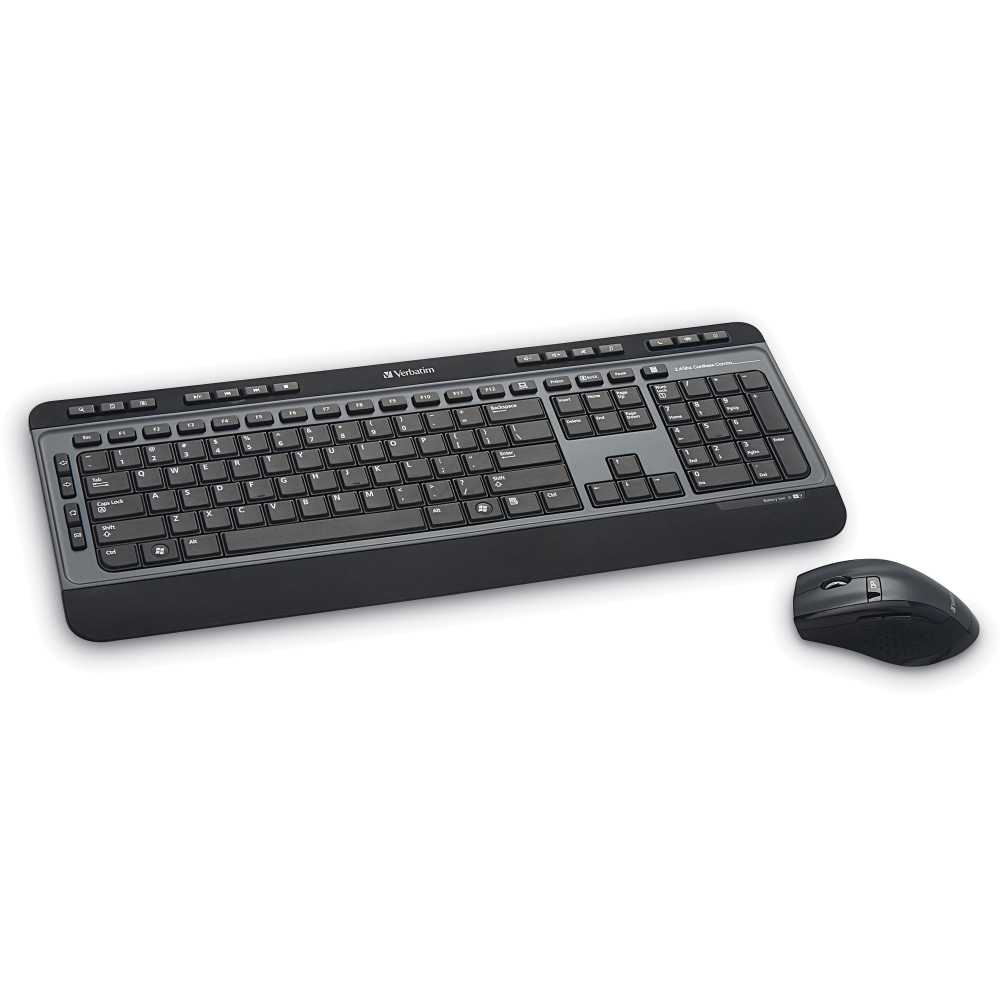 Verbatim Wireless Multimedia Keyboard and 6-Button Mouse Combo, Black MPN:99788