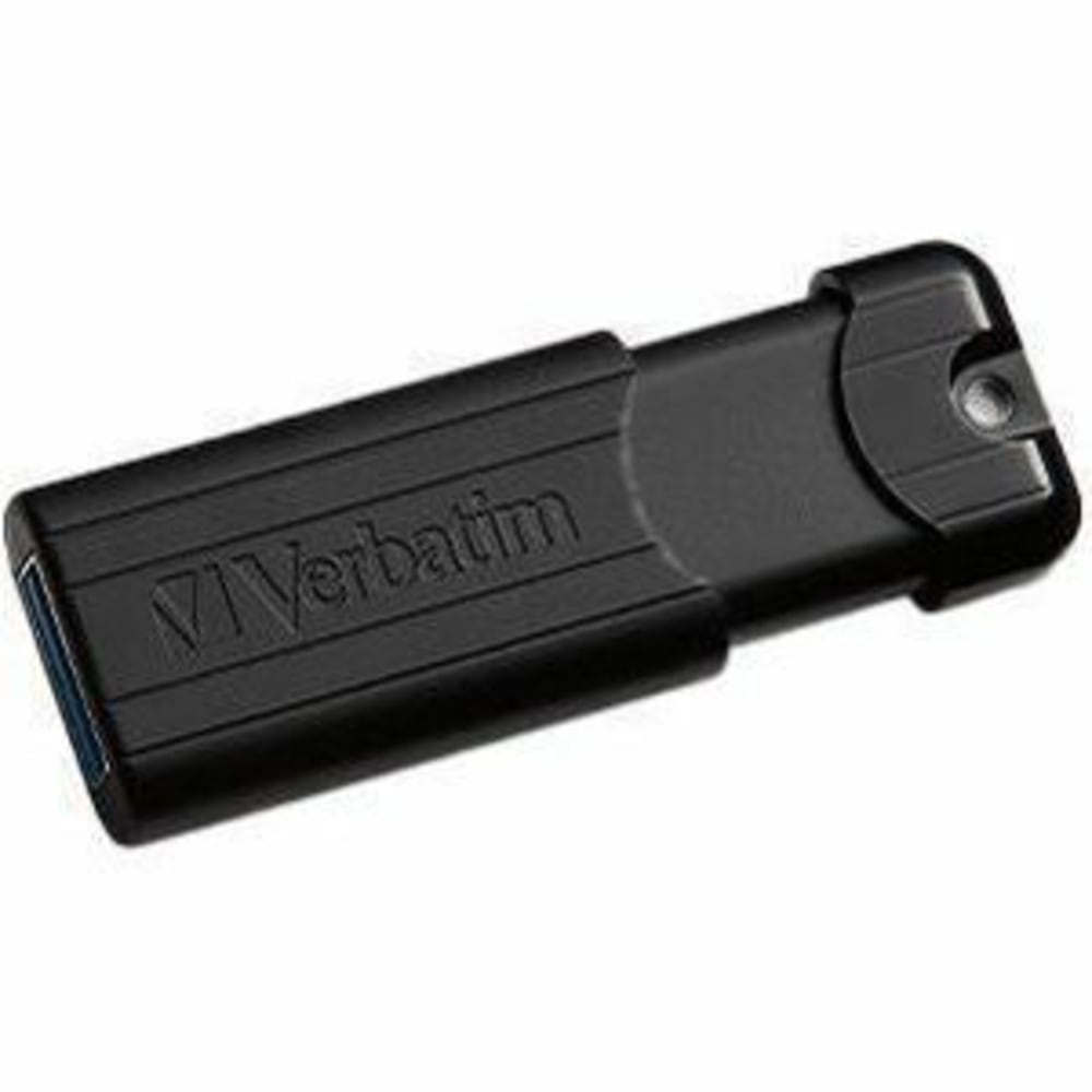 Verbatim Microban 32GB PinStripe USB 3.2 Flash Drive Business Pack - 32 GB - USB 3.2 (Gen 1) Type A - Black - Lifetime Warranty - 10 / Pack MPN:70902
