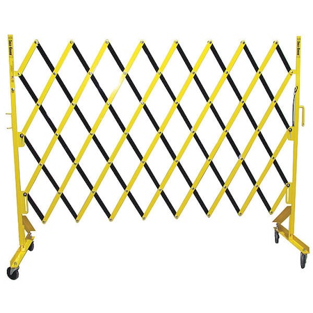 Portable Expandable Safety Barricades, Yellow/Black MPN:AG3-4124