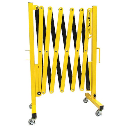 Portable Expandable Safety Barricades, Yellow/Black MPN:VG-1000-C