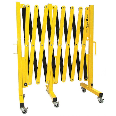 Portable Expandable Safety Barricades, Yellow/Black MPN:VG-1015-C