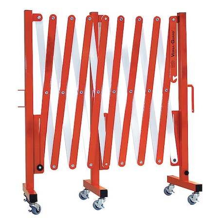 Portable Expandable Safety Barricades, Orange/White MPN:VG-3015-C