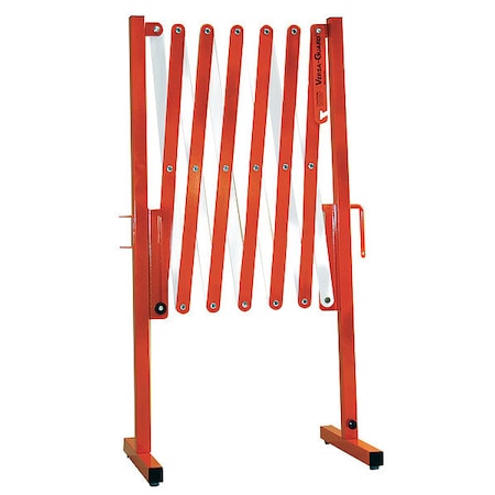 Portable Expandable Safety Barricades, Orange/White MPN:VG-3048