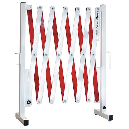 Portable Expandable Safety Barricades, White/Red MPN:VG-4000