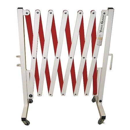 Portable Expandable Safety Barricades, White/Red MPN:VG-4000-C
