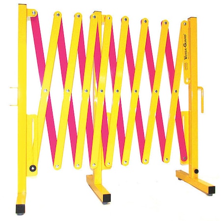 Portable Expandable Safety Barricades, Yellow/Magenta MPN:VG-5015