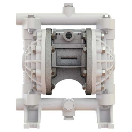 Double Diaphragm Pump, Polypropylene, Air Operated, Buna-N, 11 gpm GPM 190 Degrees F MPN:E5PP2R259D