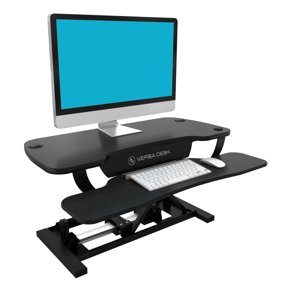 VersaDesk Power Pro Sit-To-Stand Height-Adjustable Electric Desk Riser, 20inH x 36inW x 24inD, Black MPN:VT7643624-00-01
