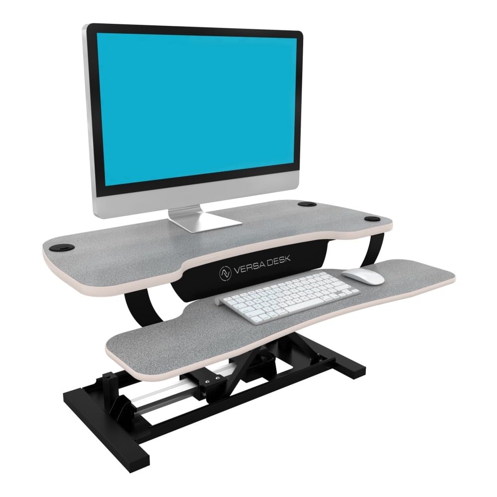 VersaDesk Power Pro Sit-To-Stand Height-Adjustable Electric Desk Riser, 36inW x 24inD, Gray MPN:VT7643624-00-03