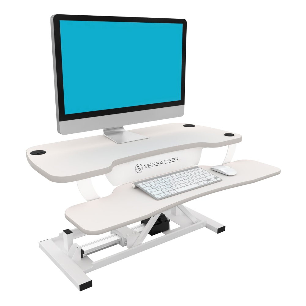 VersaDesk PowerPro Sit-To-Stand Height-Adjustable Electric Desk Converter, 36inW x 24inD, White MPN:VT7643624-00-05