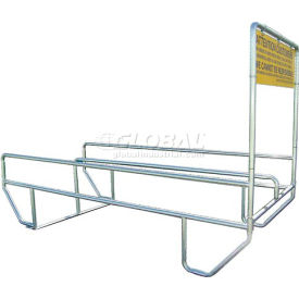 VersaCart® Double Outdoor Shopping Cart Corral with Divider 12'L x 60