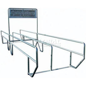 VersaCart Dual Access Double Outdoor Shopping Cart Corral with Divider 24'L x 60
