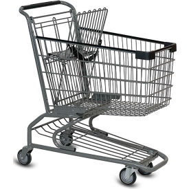 VersaCart S Standard Wire Shopping Cart 5.77 Cu. Ft. Capacity Metallic Gray 120-085 MTG