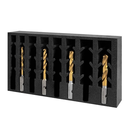 HMT HSS-Cobalt Drill Bit Set 1/4, 5/16, 3/8, 1/2'' MPN:209013-SET1
