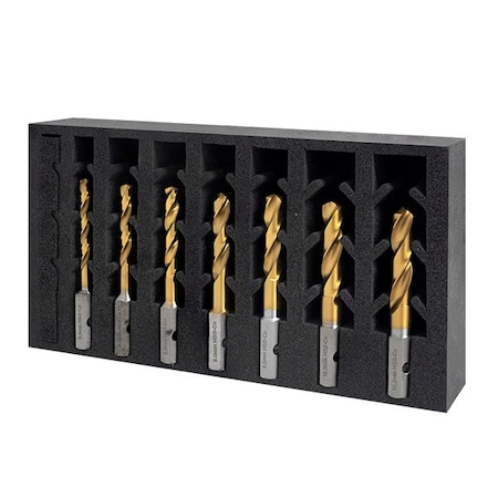 HMT HSS-Cobalt Drill Bit Set No 7, 1/4, No F, 5/16, 3/8, 27/64, 1/2'' MPN:209013-SET3