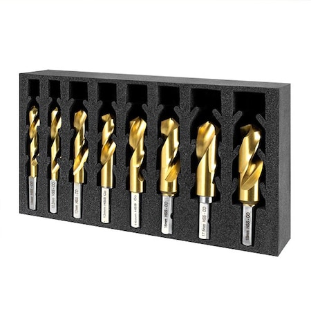 HMT HSS-Cobalt Drill Bit Set 3/16, 1/4, 5/16, 3/8, 27/64, 7/16, 1/2, 9/16'' MPN:209013-SET4
