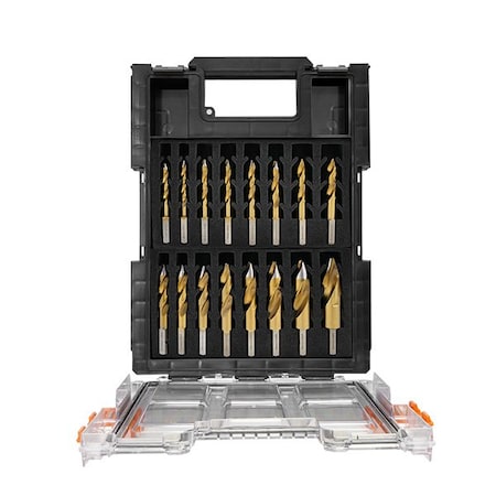 HMT Stakit ETOP2 Turbotip Impact Drill Bit Set 6-22mm 16pc + 1/2'' Adapter MPN:209015-SET16