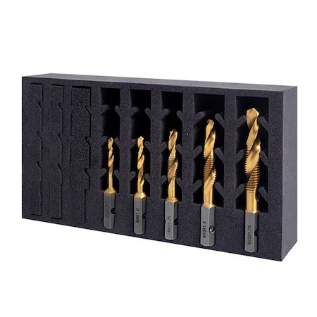 HMT Combi Drill-Tap Set, M5, M6, M8, M10, M12 MPN:301125-SET1