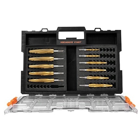 HMT Stakit ETOP4 Impact Reamer Set 1/2-1-1/16'' 10pc + 1/2'' Adapter MPN:501040-SET10