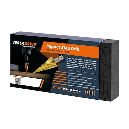 HMT Step Drill Bit Set: 1/2, 7/8, 1-3/8 in. MPN:505030-SET1
