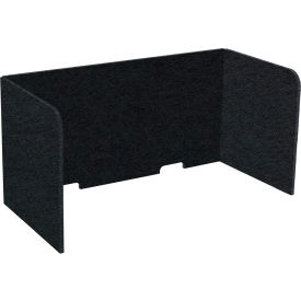 Versare SoundSorb™ Tri-Fold Acoustical Desktop Privacy Panel 2' x 4' Black 7826104
