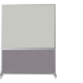 Versare DivideWrite™ Mobile Room Divider Whiteboard 6'H x 5'W Cloud Gray 1090137
