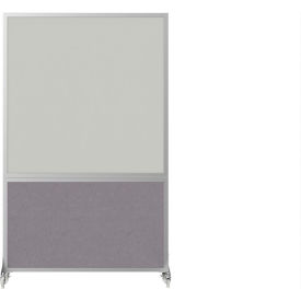 Versare DivideWrite™ Mobile Room Divider Whiteboard 6'H x 4'W Cloud Gray 1090161