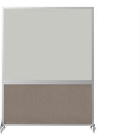 Versare DivideWrite™ Mobile Room Divider Whiteboard 6'H x 5'W Warm Pebble 1090204