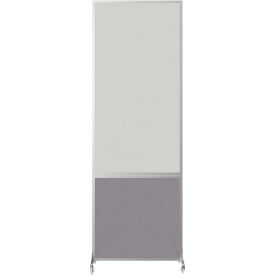 Versare DivideWrite™ Mobile Room Divider Whiteboard 6'H x 2'W Cloud Gray 1094217