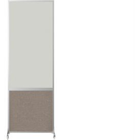 Versare DivideWrite™ Mobile Room Divider Whiteboard 6'H x 2'W Warm Pebble 1094229
