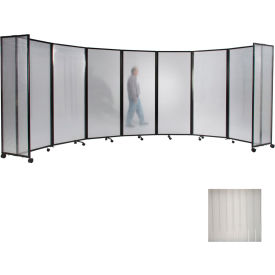 Portable Mobile Room Divider 6'x25' Polycarbonate Clear 1272903