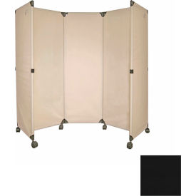 Portable Mobile Room Divider 6' Black 1706102