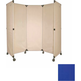 Portable Mobile Room Divider 6' Blue 1706103