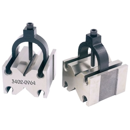 Toolmaker's V-Blocks With Slot-In Clamp MPN:3402-0964