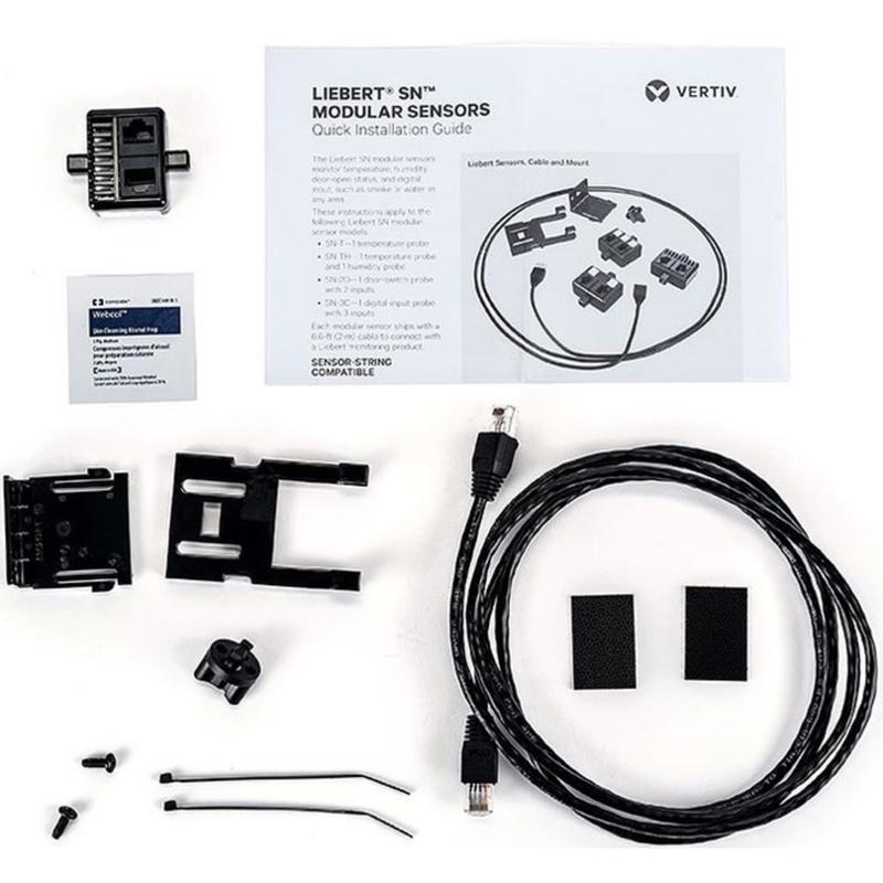 Vertiv Liebert SN-TH Modular Sensor /// Temperature Humidity Rack Monitoring - Compact /// Auto-discoverable /// 2 Probes/// Includes Cables and Mounting Hardware MPN:SN-TH