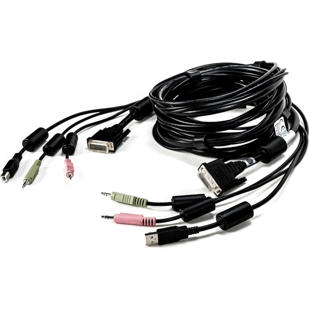 AVOCENT KVM Cable - 10 ft, Single Display, DVI-I, 1 x USB, 2 x Audio, Standard KVM cable (Min Order Qty 2) MPN:CBL0119