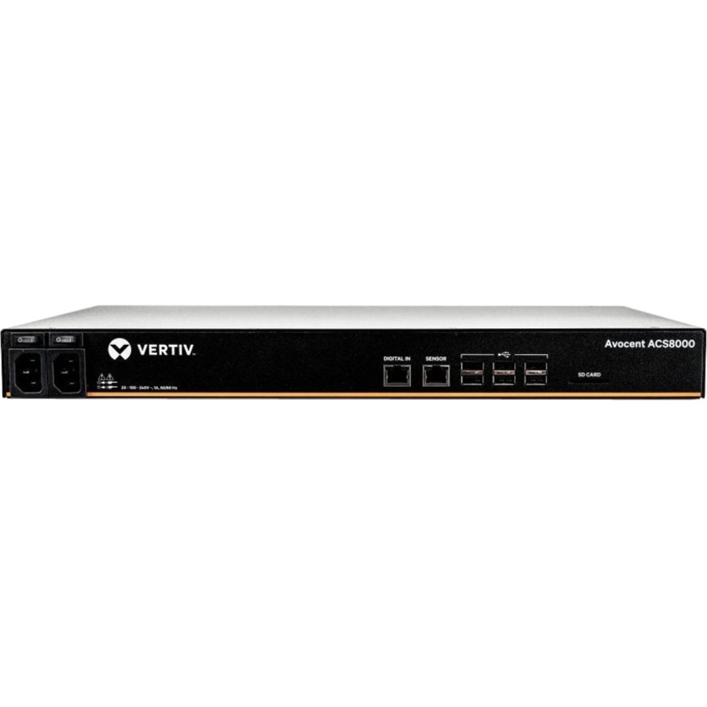 Vertiv Avocent ACS8000 Serial Console, 16 port Console Server, Dual AC MPN:ACS8016DAC-400