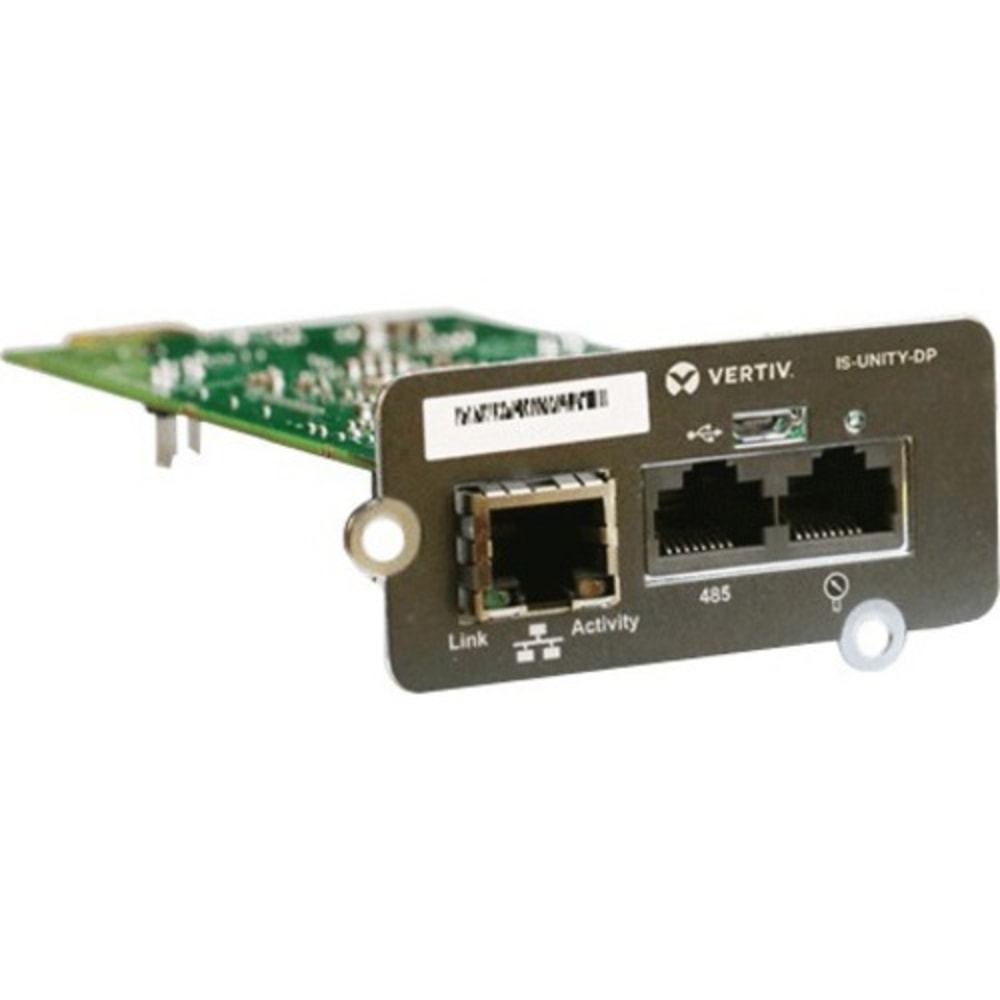 Vertiv Liebert IntelliSlot Unity - SNMP - Network Card ___REALPIPE___ Remote Monitoring - Data Center Monitoring___REALPIPE___ Adapter___REALPIPE___ 10Mb LAN/100Mb LAN ___REALPIPE___Micro-USB Port MPN:IS-UNITY-SNMP