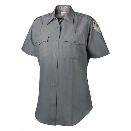 Women's Short Sleeve Work Shirt, Polyester, Gray MPN:TDOC176R78 01 50