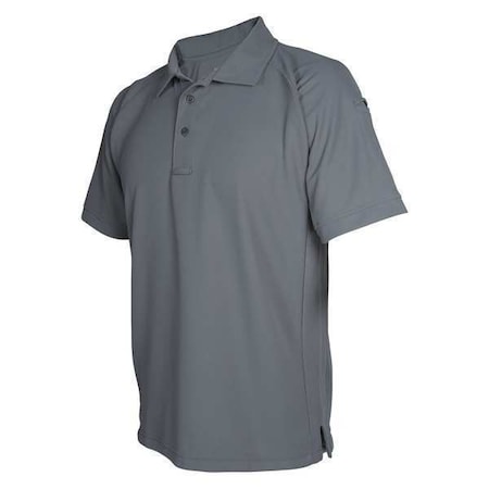 Tactical Polo Shirt, Polyester, Button Front, 2 Pocket(s), Gray, M MPN:VTX4000GYP