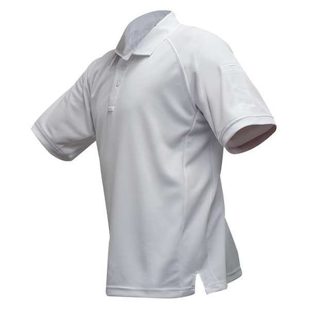 Tactical Polo Shirt, 100% Polyester, Button Front, 2 Pocket(s), White, M MPN:VTX4000WHP