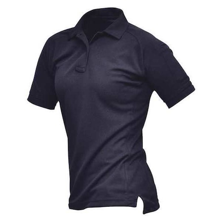 Tactical Polo Shirt, Polyester, Button Front, 2 Pocket(s), Navy, L MPN:VTX4010NVP