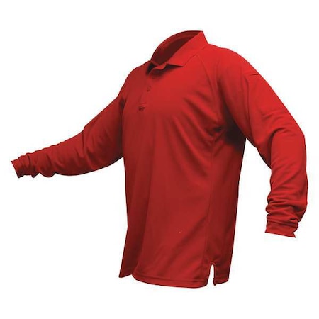 Tactical Polo Shirt, Polyester, Button Front, 2 Pocket(s), Red, Xl MPN:VTX4020RDP