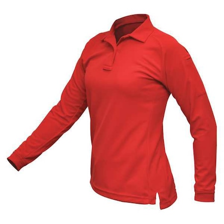Tactical Polo Shirt, 100% Polyester, Button Front, 2 Pocket(s), Red, XS MPN:VTX4030RDP