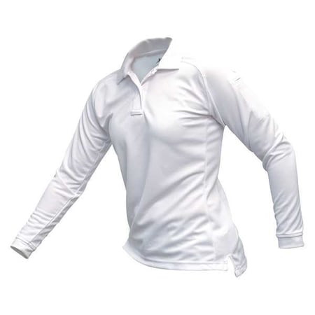 Tactical Polo Shirt, Polyester, Button Front, 2 Pocket(s), White, L MPN:VTX4030WHP