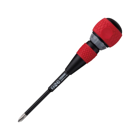 BALL GRIP Ratchet Screwdriver No.2200 +2 MPN:2200P2100