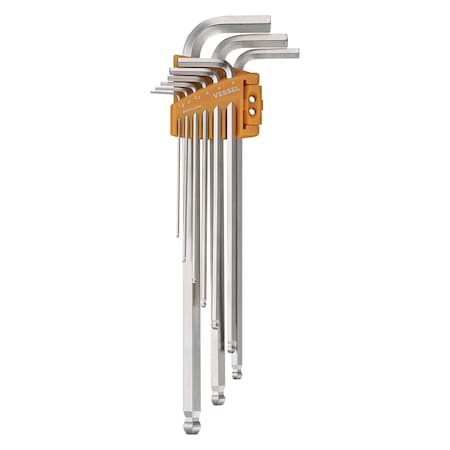 L-Key Wrench, Long, Ball Point Hex, 9PCS MPN:8309BPLU