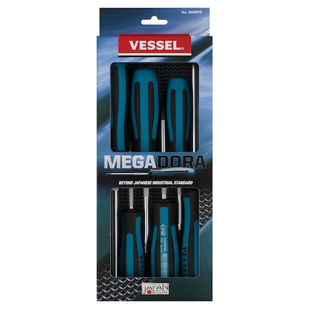 MEGADORA JAWSFIT Screwdriver 6PC. Set No MPN:9006PB