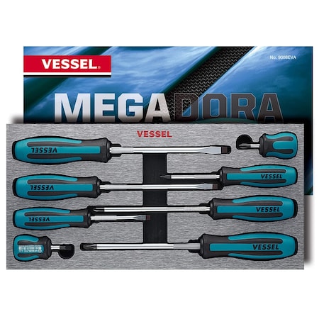 MEGADORA JAWSFIT Screwdriver 8PC. Set MPN:9008EVA